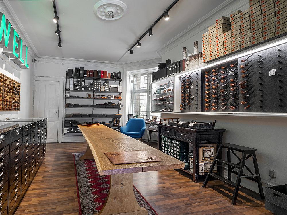Butiksinteriør i The Danish Pipe Shop