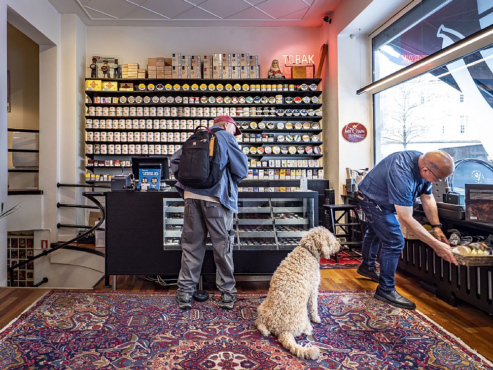 Butiksinteriør i The Danish Pipe Shop
